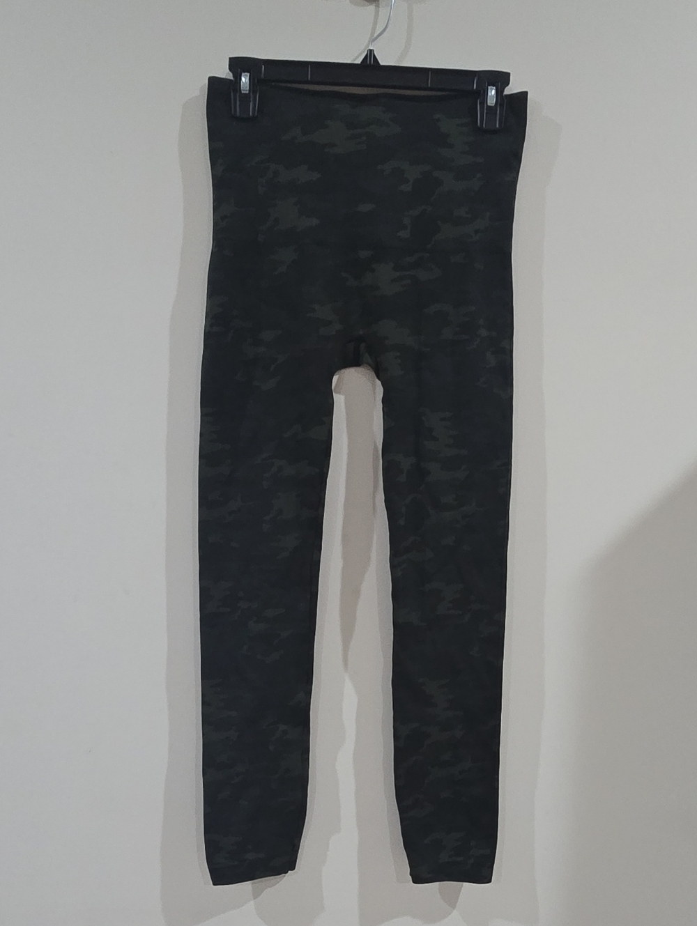 Spanx Women's Black Green Camouflage Ankle Leggings High Rise size 1X